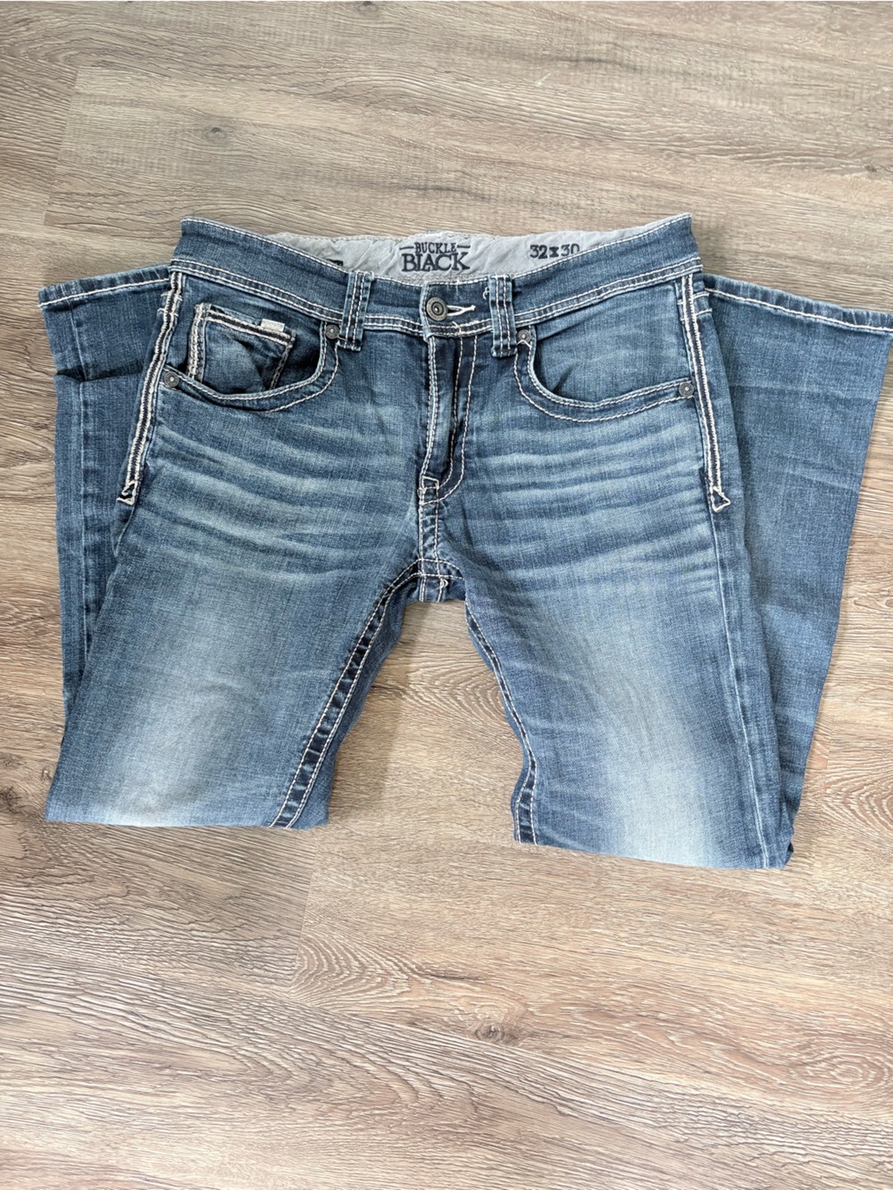 Buckle Blue Washed Boot Cut Jeans